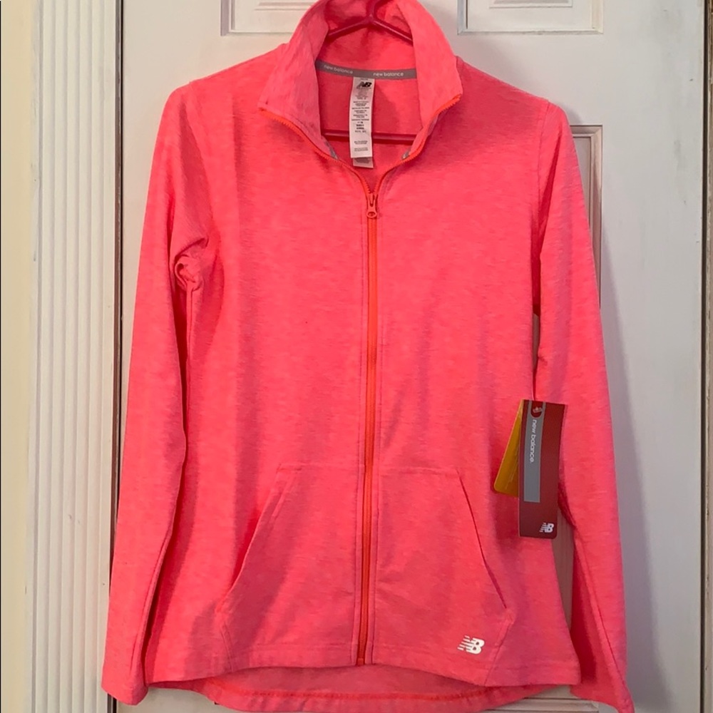 New Balance NB Dry jacket. Neon pinkish/orange